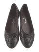 Chanel Interlocking CC Logo Leather Ballet Flats