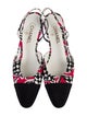 Chanel Interlocking CC Logo Canvas Slingback Flats