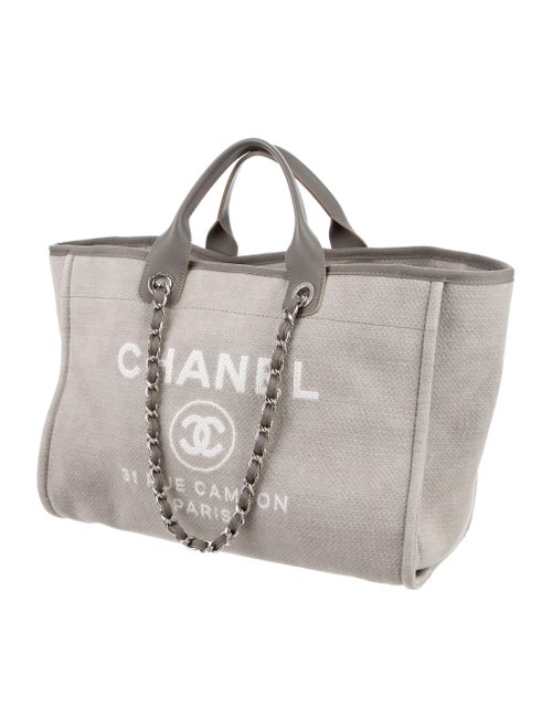chanel deauville tote white