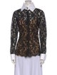 Chanel 2020 Lace Pattern Button-Up Top