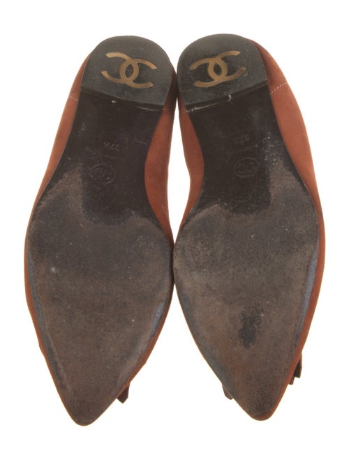 Chanel Interlocking CC Logo Suede Flats