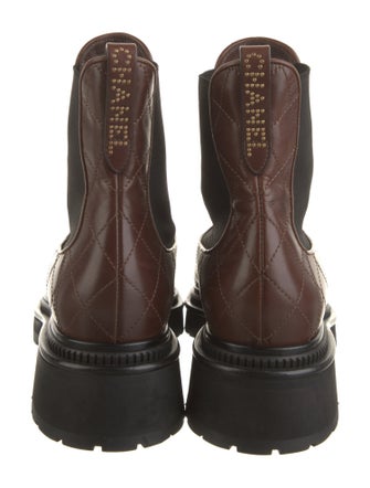 Chanel Interlocking CC Logo Leather Chelsea Boots