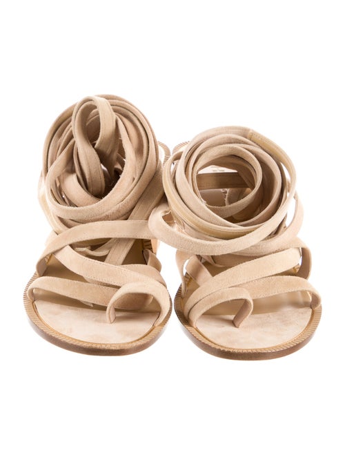 Chanel Interlocking CC Logo Suede Gladiator Sandals