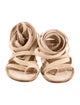 Chanel Interlocking CC Logo Suede Gladiator Sandals