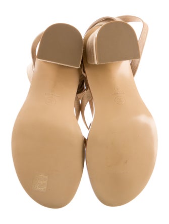 Chanel Interlocking CC Logo Suede Gladiator Sandals