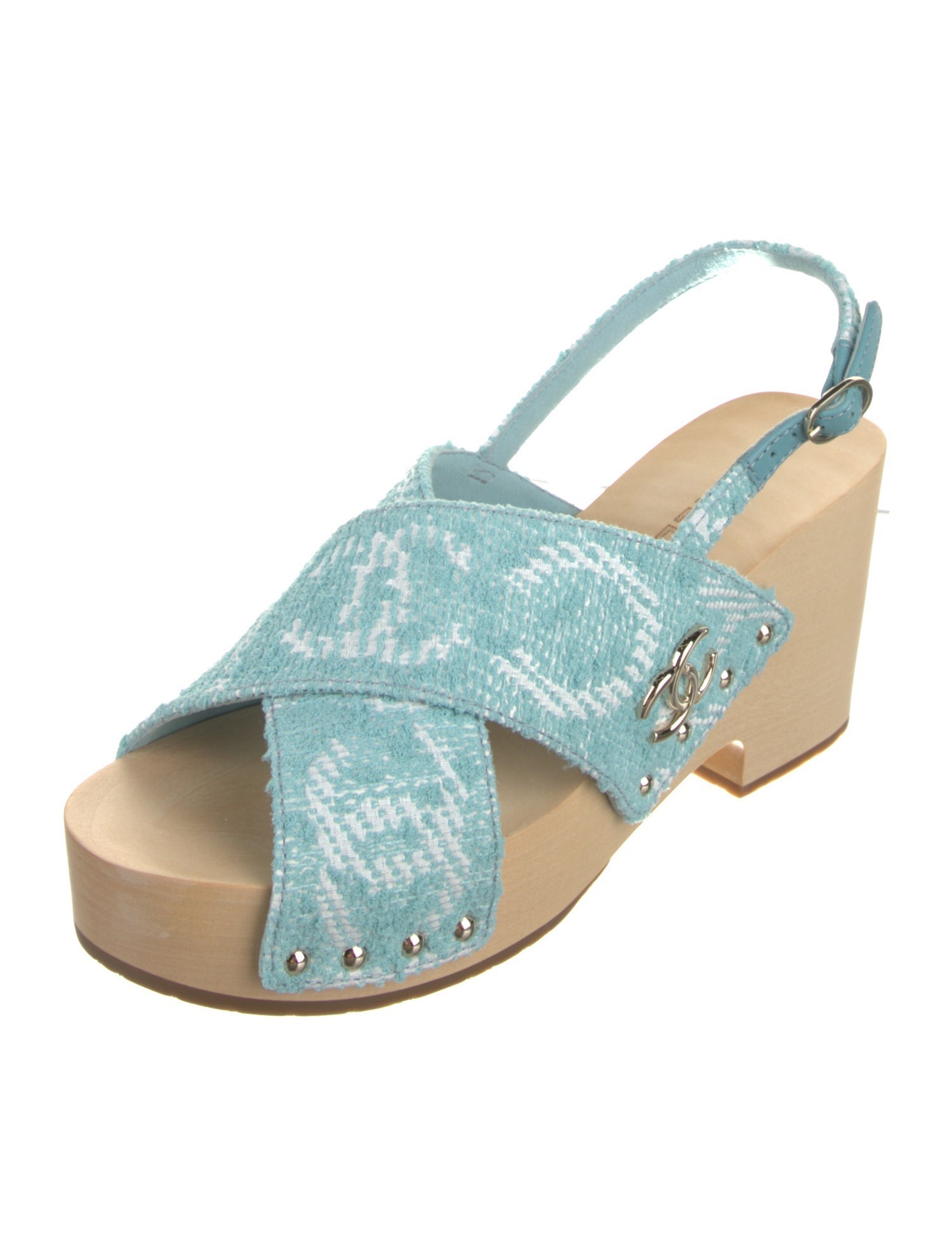 Chanel 2024 Interlocking CC Logo Slingback Sandals