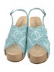 Chanel 2024 Interlocking CC Logo Slingback Sandals