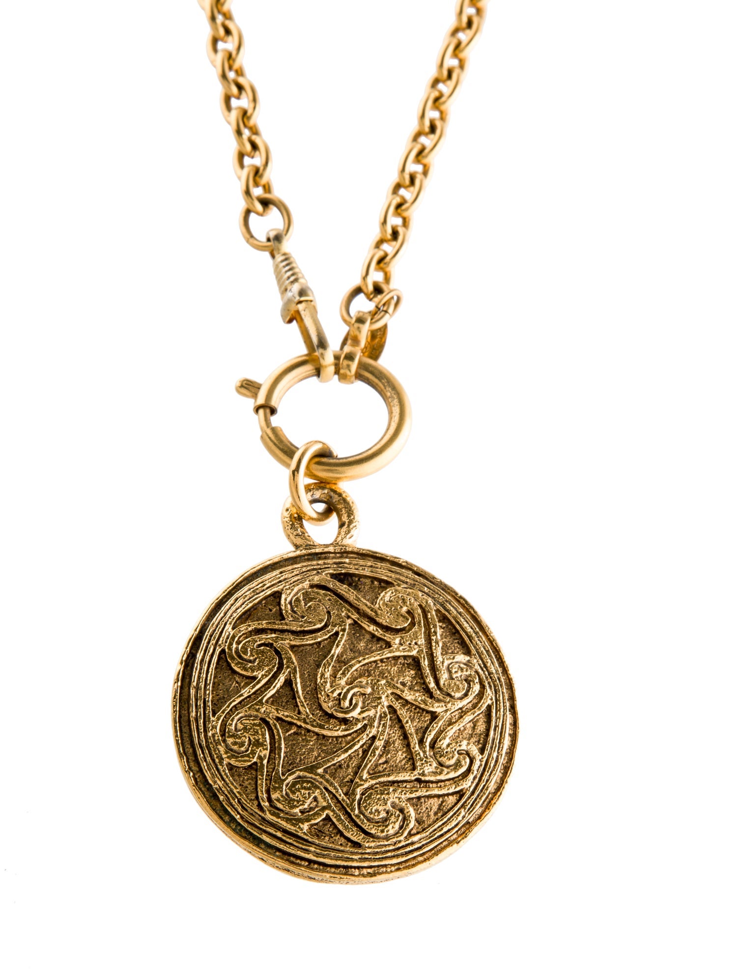Chanel Vintage CC Medallion Pendant Necklace