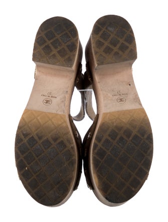 Chanel 2015 Interlocking CC Logo Sandals