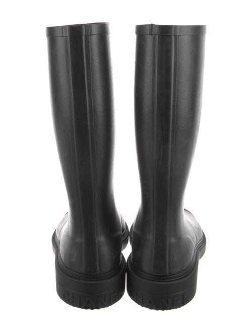 Chanel Interlocking CC Logo Rubber Rain Boots