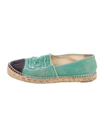 Chanel Interlocking CC Logo Canvas Espadrilles