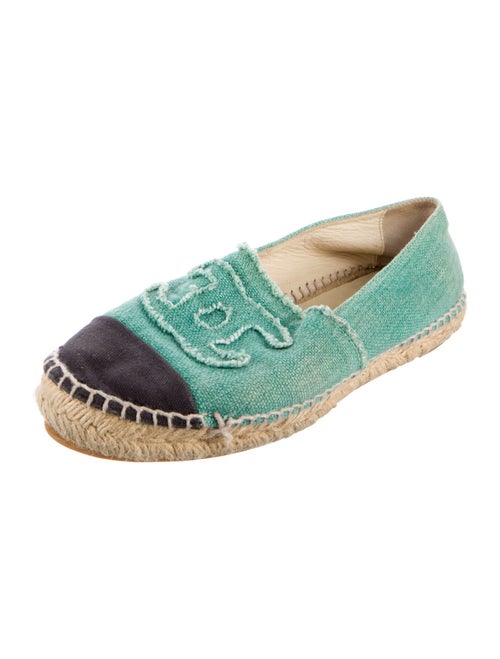 Chanel Interlocking CC Logo Canvas Espadrilles