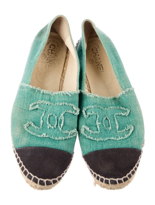 Chanel Interlocking CC Logo Canvas Espadrilles