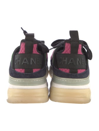 Chanel Interlocking CC Logo Suede Chunky Sneakers