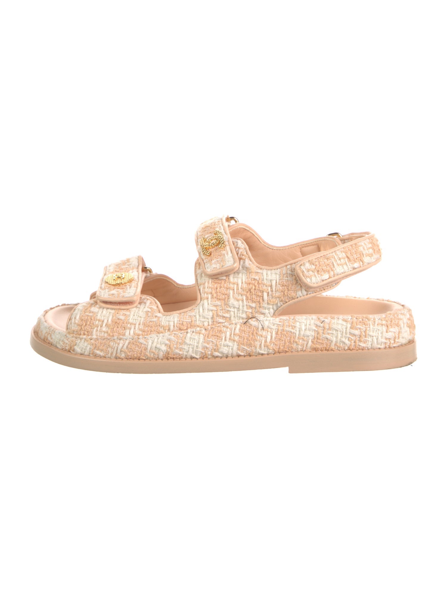 Chanel 2023 Interlocking CC Logo Slingback Sandals