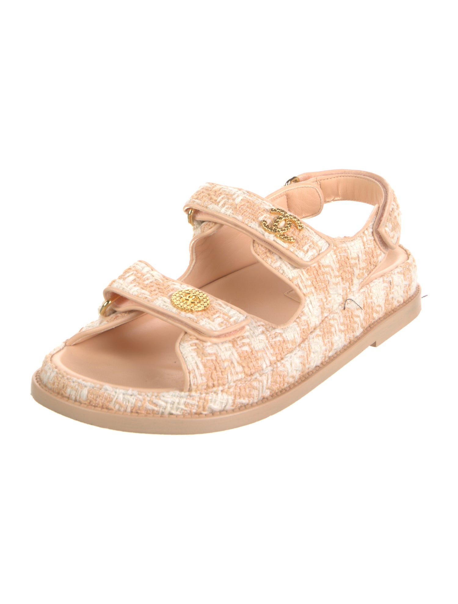 Chanel 2023 Interlocking CC Logo Slingback Sandals