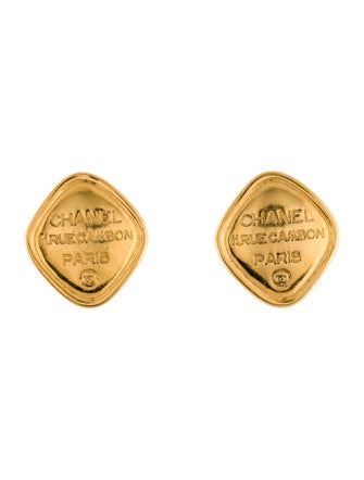 Chanel Vintage 31 Rue Cambon Clip-On Earrings