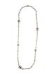 Chanel Faux Pearl & Strass CC Station Necklace