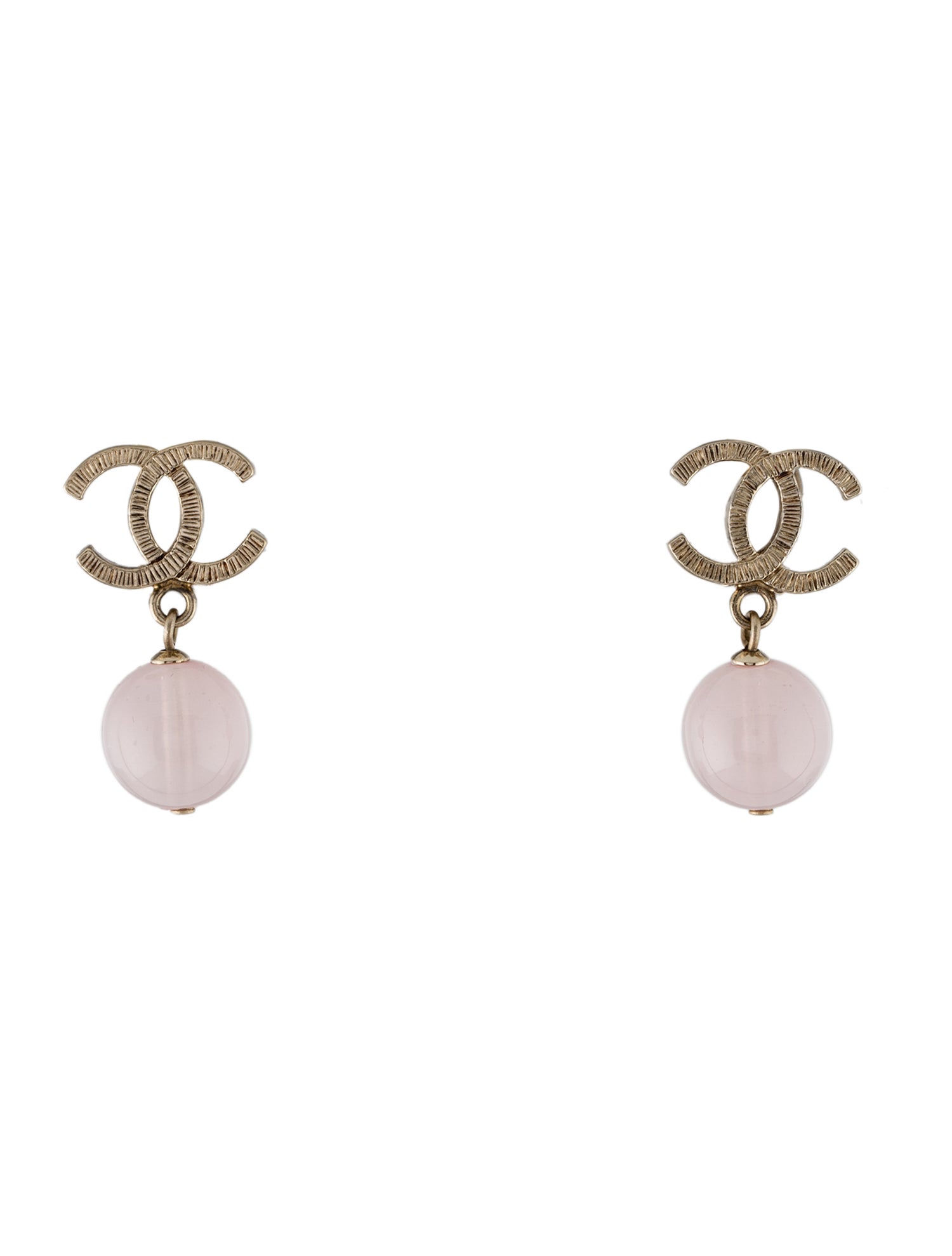 Chanel Glass "CC" Drop Earrings