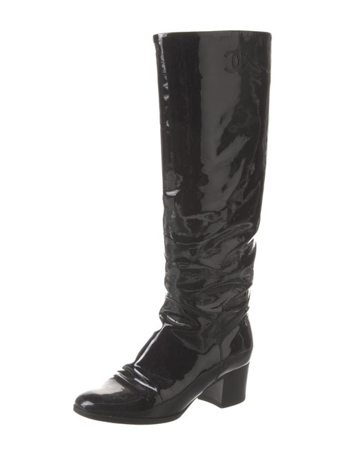 Chanel 2009 Interlocking CC Logo Riding Boots