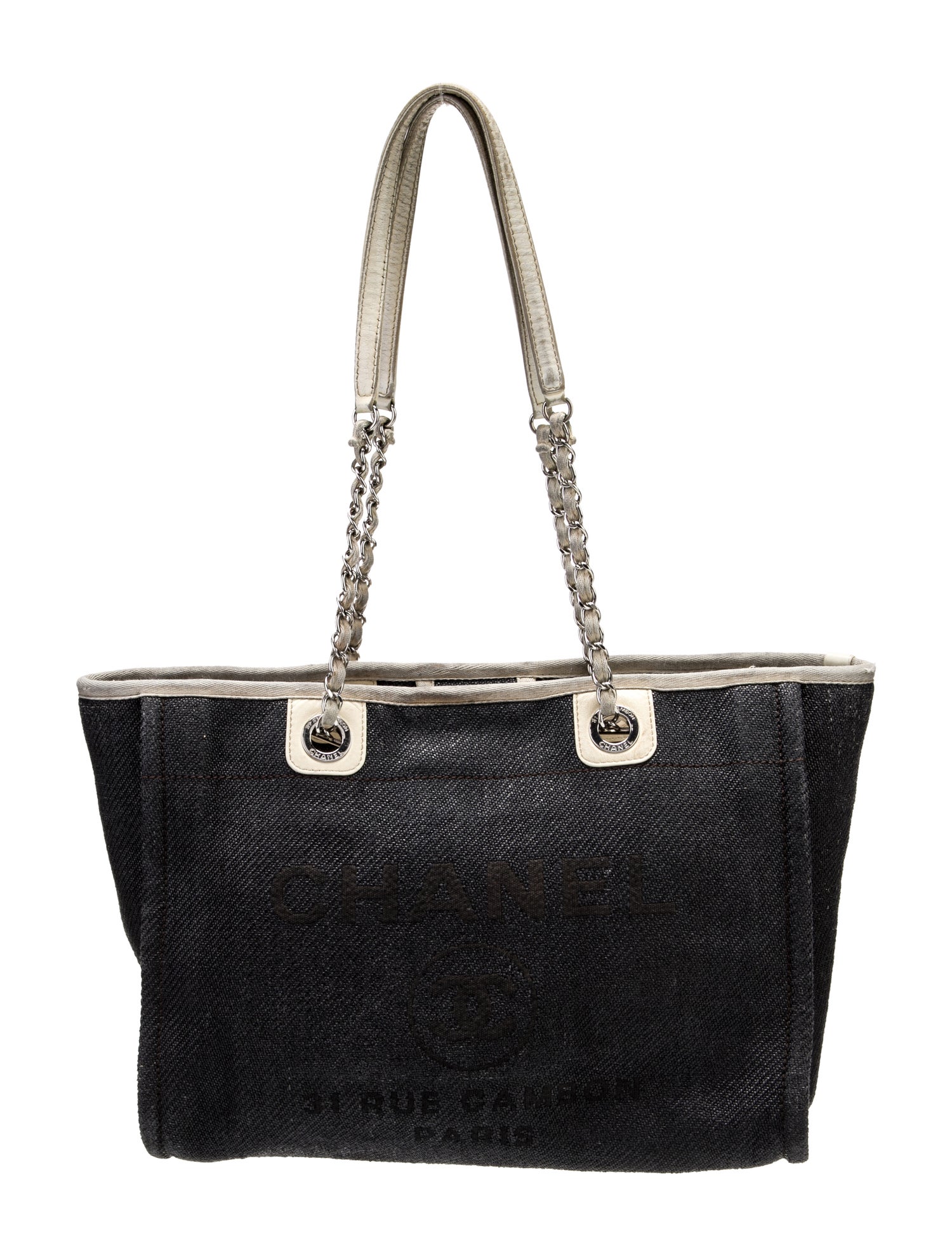 Chanel Small Raffia Deauville Shopping Bag