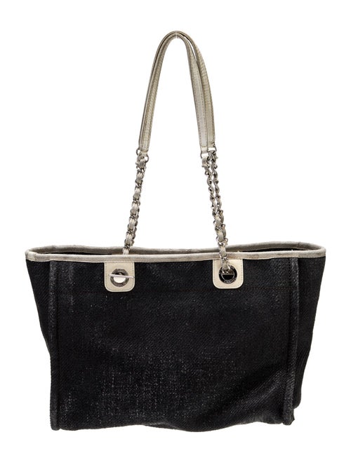 Chanel Small Raffia Deauville Shopping Bag