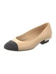 Chanel Interlocking CC Logo Leather Ballet Flats