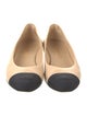Chanel Interlocking CC Logo Leather Ballet Flats