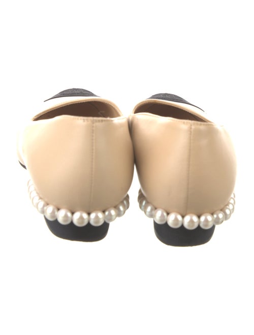Chanel Interlocking CC Logo Leather Ballet Flats
