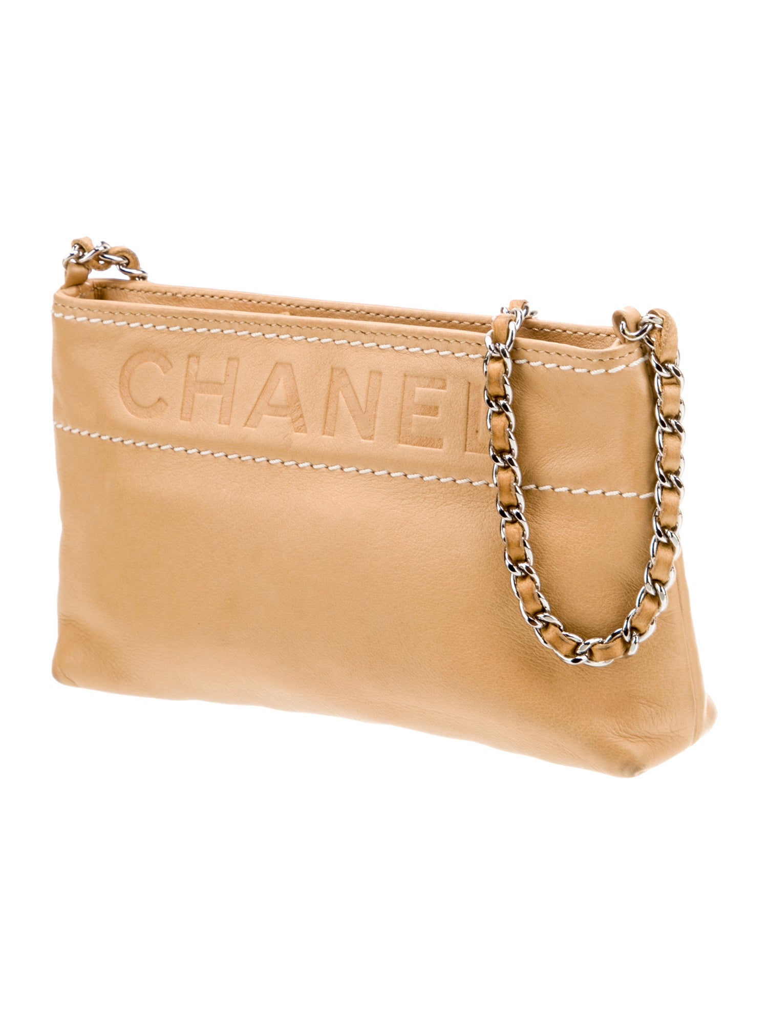 ♦CHANEL♦LAX Pochette Chanel Lax Pochette Wild Stitch Accessory Pouch Chain