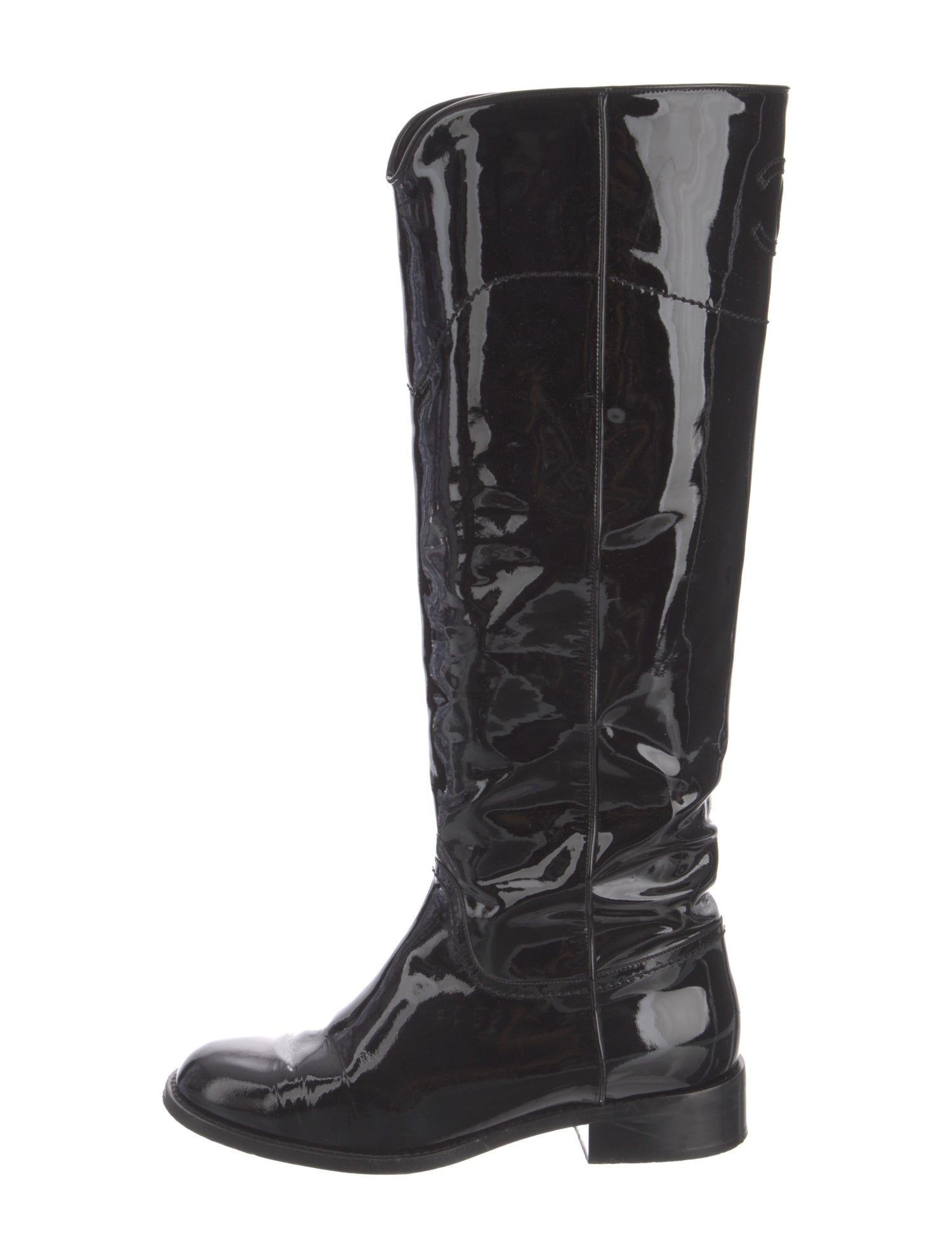 Chanel 2010's Patent Leather Riding Boots