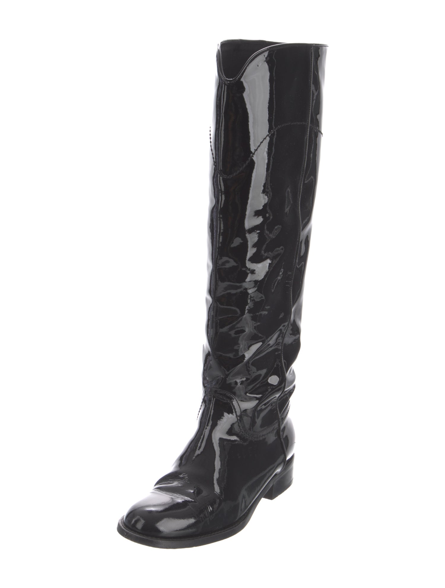 Chanel 2010's Patent Leather Riding Boots