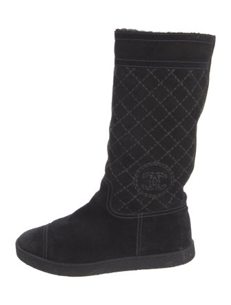 Chanel 2012 Interlocking CC Logo Lace-Up Boots