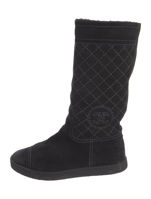 Chanel 2012 Interlocking CC Logo Lace-Up Boots