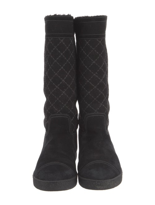 Chanel 2012 Interlocking CC Logo Lace-Up Boots