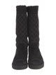 Chanel 2012 Interlocking CC Logo Lace-Up Boots
