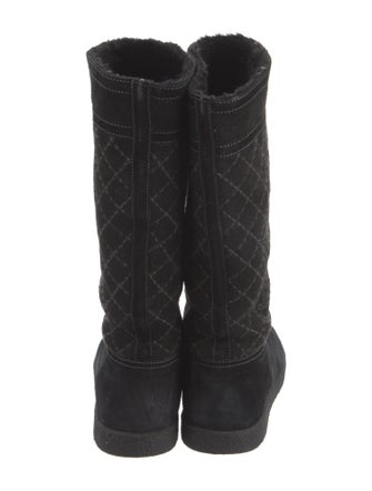 Chanel 2012 Interlocking CC Logo Lace-Up Boots