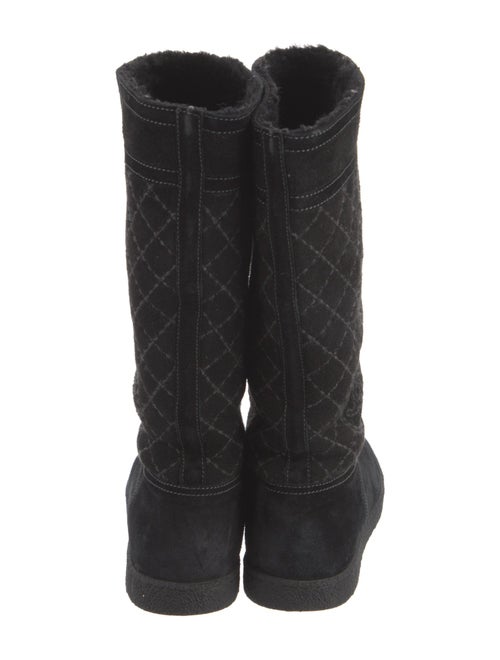 Chanel 2012 Interlocking CC Logo Lace-Up Boots