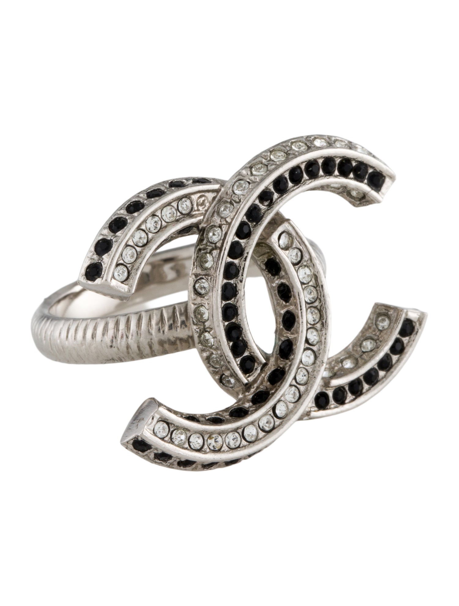 Chanel Strass CC Cocktail Ring