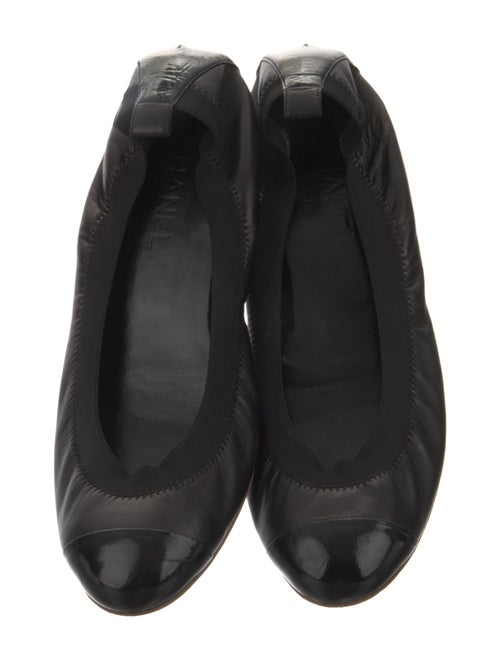 Chanel Interlocking CC Logo Leather Flats