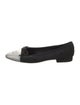 Chanel Interlocking CC Logo Bow Accents Ballet Flats