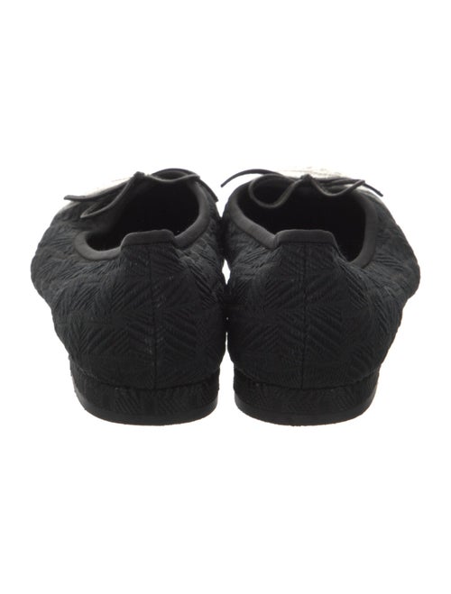 Chanel Interlocking CC Logo Bow Accents Ballet Flats