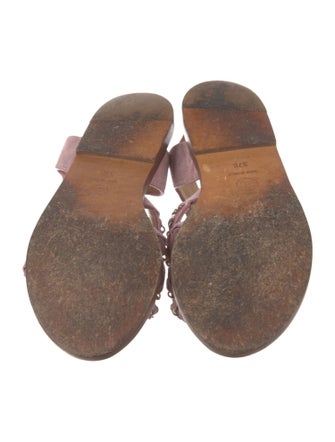 Chanel Interlocking CC Logo Suede Gladiator Sandals