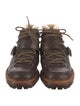 Chanel Interlocking CC Logo Leather Combat Boots