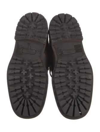 Chanel Interlocking CC Logo Leather Combat Boots