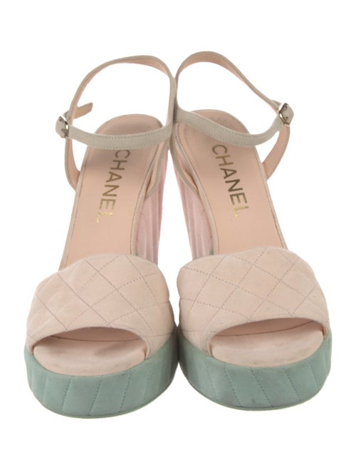 Chanel Interlocking CC Logo Suede Espadrilles