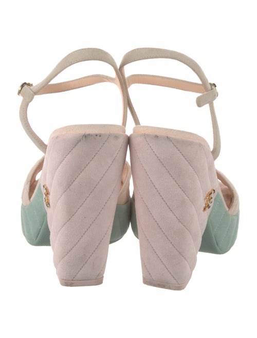 Chanel Interlocking CC Logo Suede Espadrilles