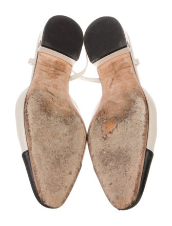 Chanel Interlocking CC Logo Leather Slingback Pumps