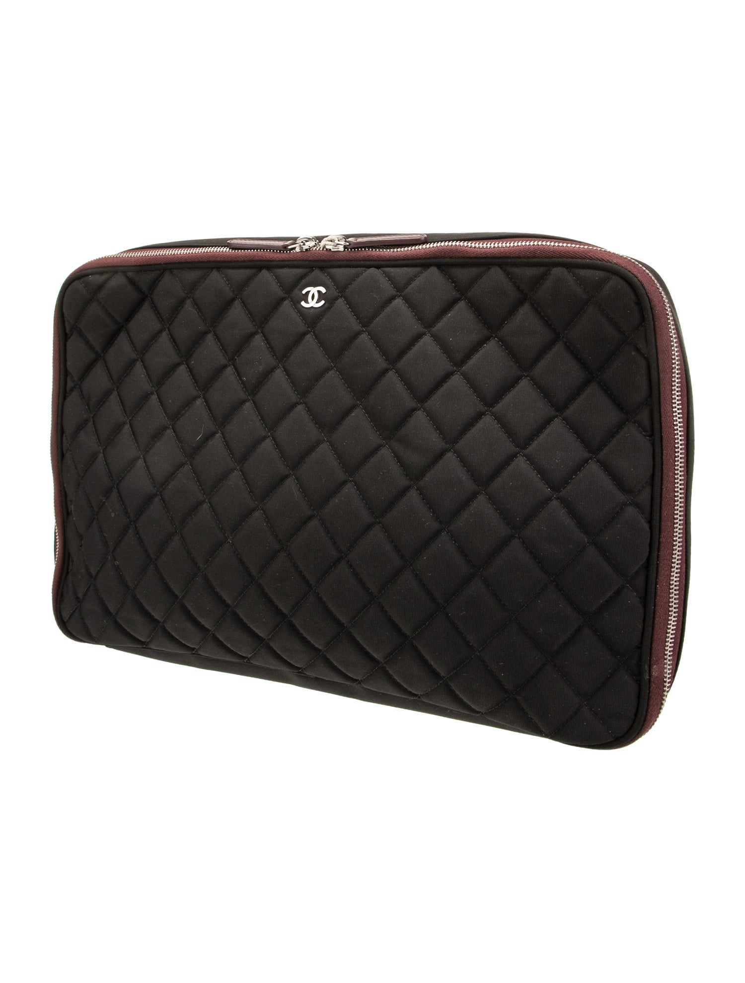 Chanel Quilted Nylon Laptop Case
