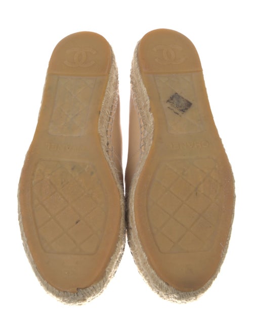 Chanel Interlocking CC Logo Leather Espadrilles